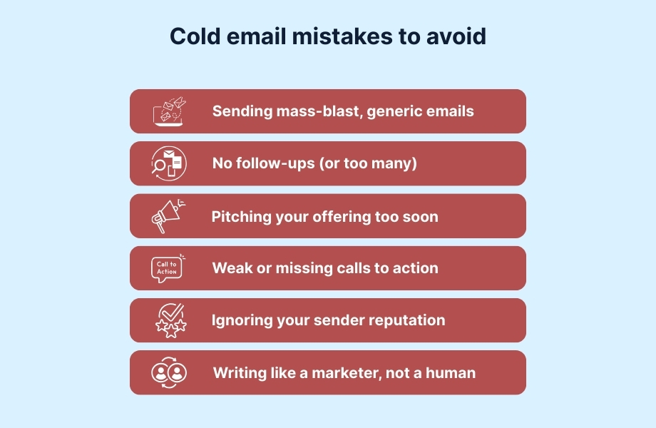 cold email mistakes